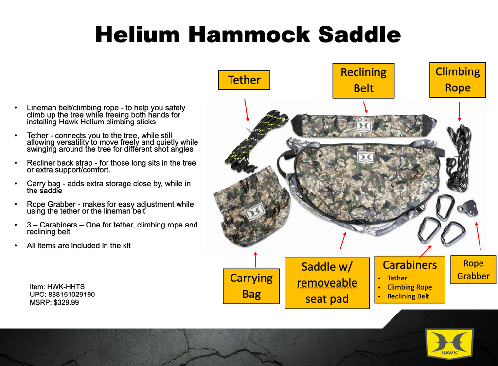Hawk Helium Hammock Hunting Saddle